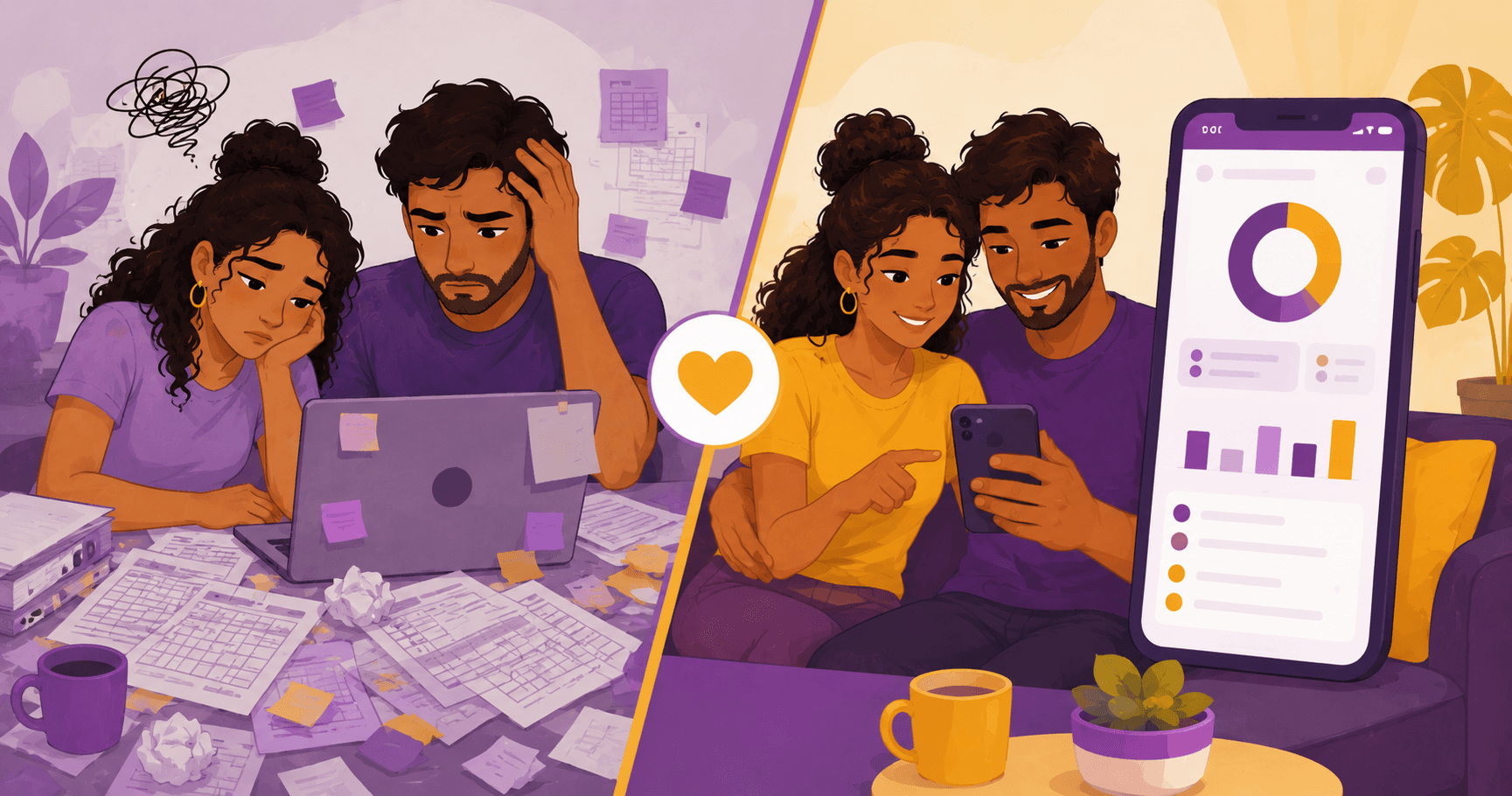 Planilha de gastos para casais vs. app: qual vale mais a pena?