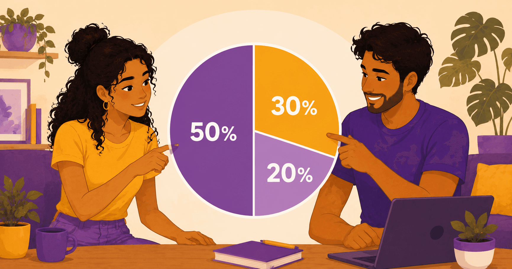 Método 50-30-20 para casais: como aplicar no orçamento a dois